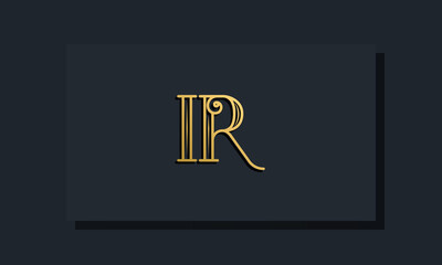 Minimal Inline style Initial IR logo.