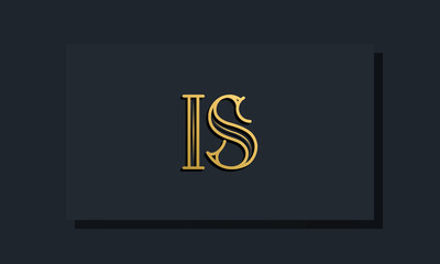 Minimal Inline style Initial IS logo.