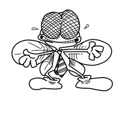 fly ilustration cartoon 