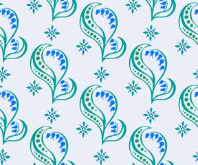 Vector ornamental hand drawing decorative background. Ethnic seamless pattern ornament. Vector pattern.