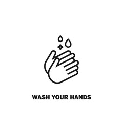 Hand wash flat vector icon. Clean hands flat vector icon