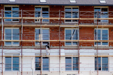 scaffolding for renovation of old buildings