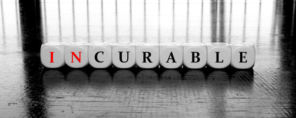 banner with words curable or incurable