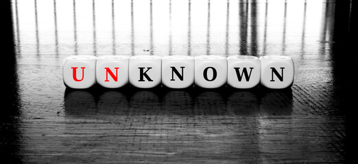 banner with words known or unknown