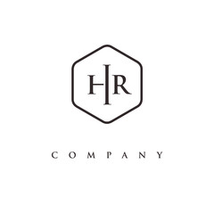 initial HR logo design vector