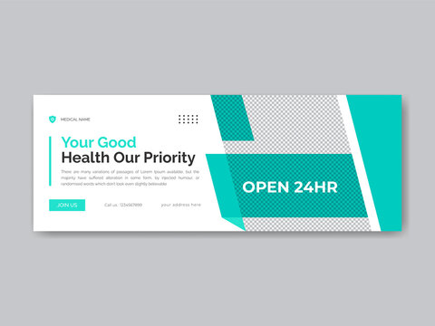 Medical ads banner Facebook covers Corporate Business promotion and Social media cover banner template ads timeline
