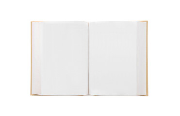 open old blank book isolated on white