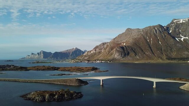 Lofoten Islands. Norway. Scenic mountains and fjords.