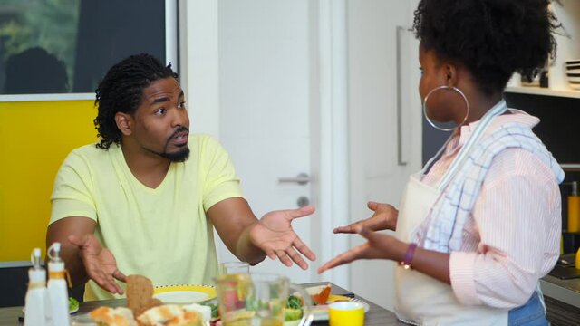young parents having a hard time, and arguing to find a solution 
