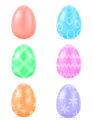 colorful realistic easter eggs stock vector illustration