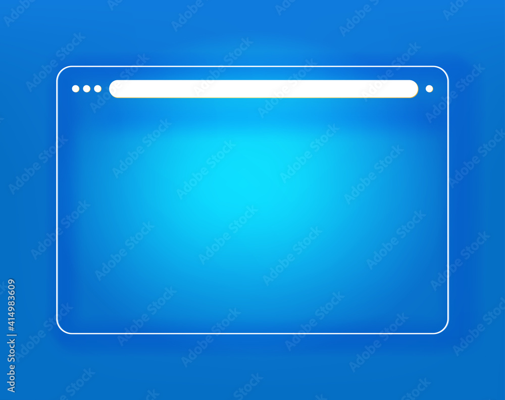 Poster Simple flat browser window vector illustration. Template for a content