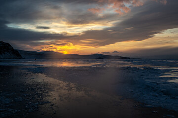 sunset over the Baikal