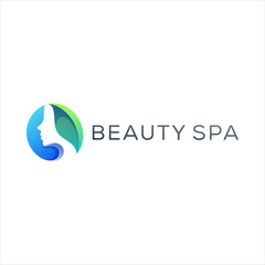 beauty spa gradient logo design