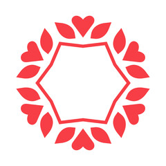 Decorative frame Elegant vector element for design in Eastern style, place for text. Floral pink border. Lace illustration for invitations and greeting cards