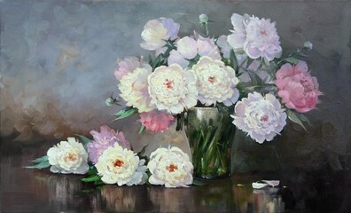 peonies in a vase