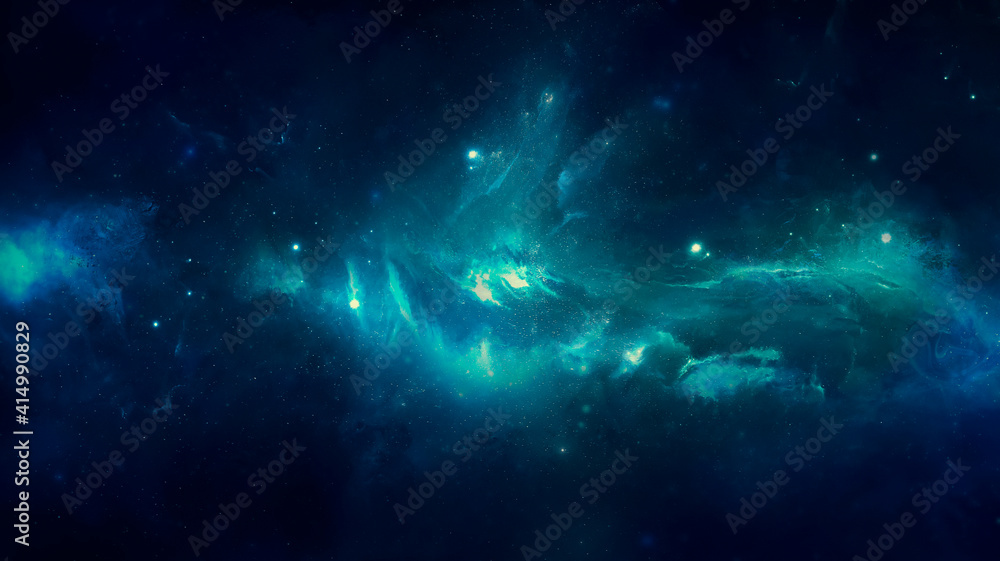 Sticker nebula on a background of outer space