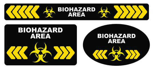 Naklejka premium biohazard area sign on white background 