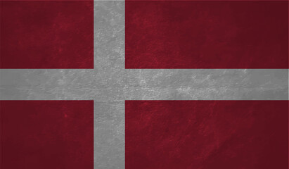 Fototapeta premium Grunge Denmark flag. Denmark flag with waving grunge texture.