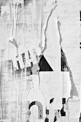 Old ripped blank torn grunge posters texture background creased crumpled paper backdrop surface...