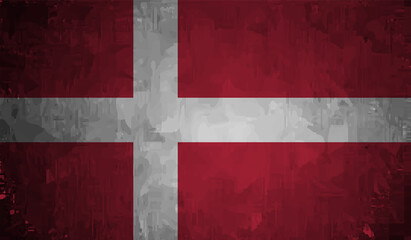 Fototapeta premium Grunge Denmark flag. Denmark flag with waving grunge texture.