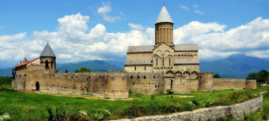 Alaverdi Monastery is a Georgian Orthodox monastery in the Cachezia region of eastern Georgia. Parts of the ancient monastery date back to the 6th century. The current cathedral dates back to the 11th