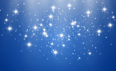 Obraz premium Bright beautiful star.Vector illustration of a light effect on a transparent background.
