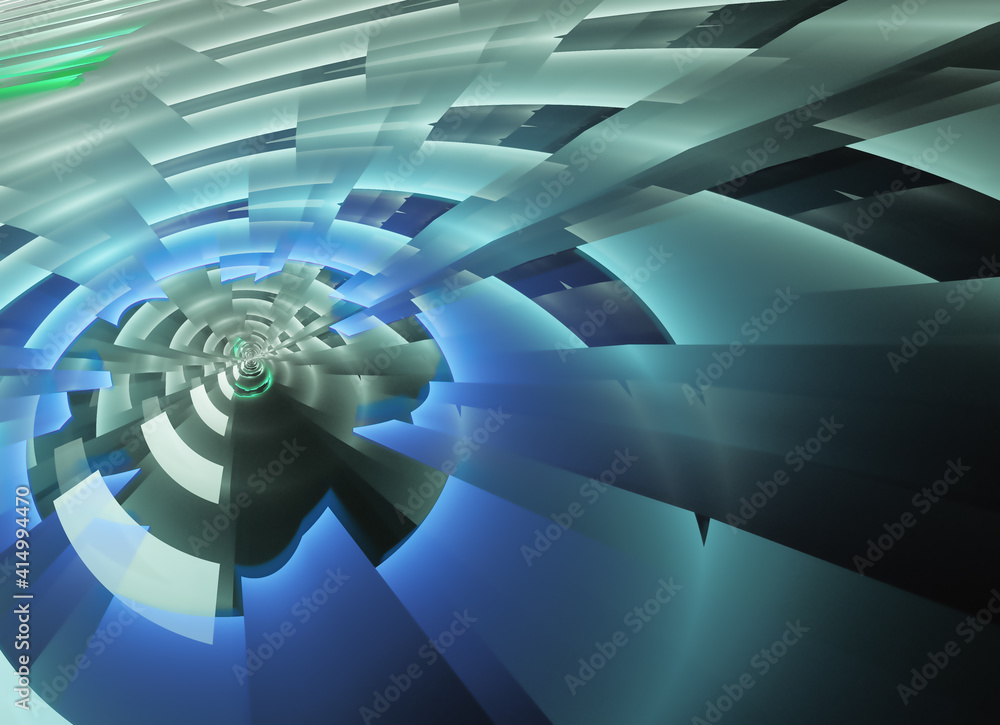 Poster fractal background for use in creativity and design projects. technological fractal. abstract 3d ill