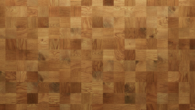 Wood Texture background. Parquet Wallpaper with a Light and Dark Timber Square tile pattern.