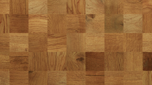 Wood Texture background. Parquet Wallpaper with a Light and Dark Timber Square tile pattern.