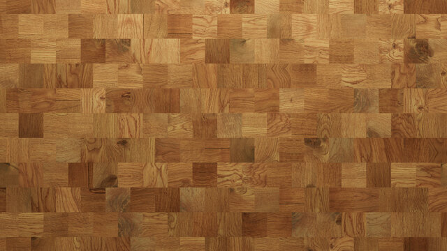Wood Texture background. Parquet Wallpaper with a Light and Dark Timber Square tile pattern.