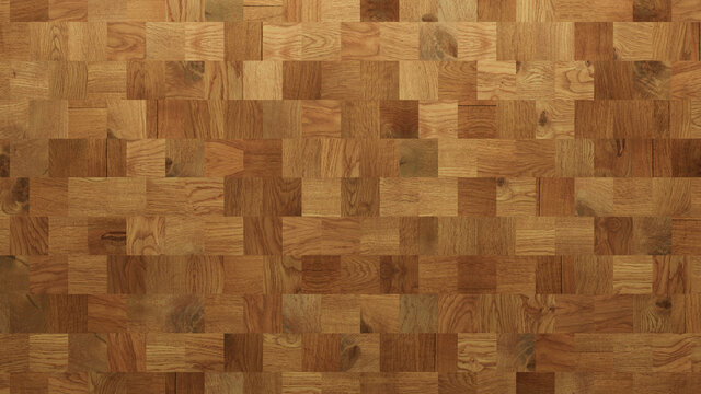 Wood Texture background. Parquet Wallpaper with a Light and Dark Timber Square tile pattern.