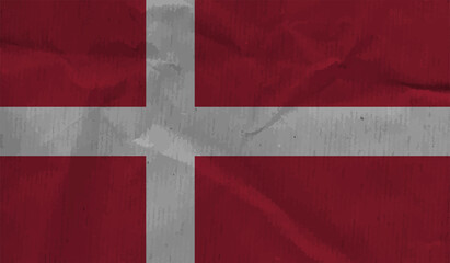 Grunge Denmark flag. Denmark flag with waving grunge texture.