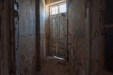 Abandoned palace with a piano in Bratoszewice, Poland 