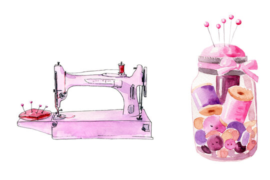 Pink Sewing Machine | Art Print