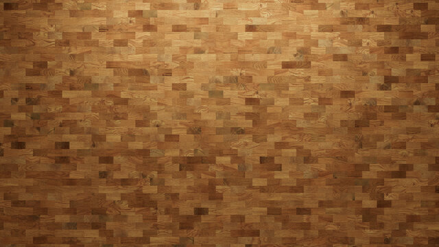 Wood Texture background. Parquet Wallpaper with a Light and Dark Timber Rectangle tile pattern.