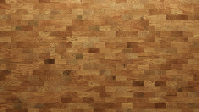 Wood Texture background. Parquet Wallpaper with a Light and Dark Timber Rectangle tile pattern.
