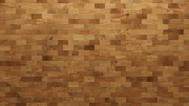 Wood Texture background. Parquet Wallpaper with a Light and Dark Timber Rectangle tile pattern.