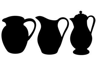 Beautiful volume jugs in a set.
