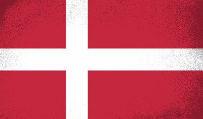 Grunge Denmark flag. Denmark flag with waving grunge texture.