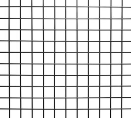 Black metal mesh texture isolated on white background, clipping path
