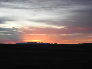 Desert mountain, Utah. sunset
