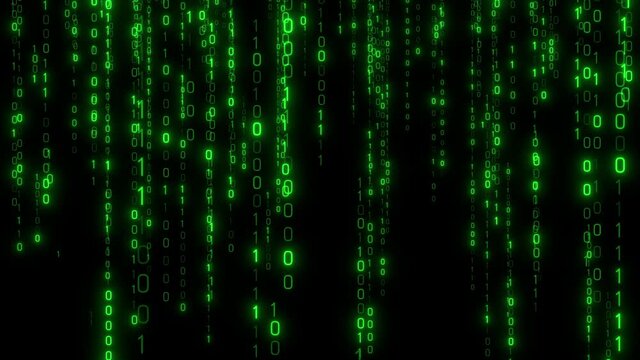 falling digital binary matrix hi-tech backgrounds