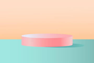 Background vector 3d  scene rendering with  podium and minimal scene platform, stage background 3d rendering pastel platform. scene 3d for show product