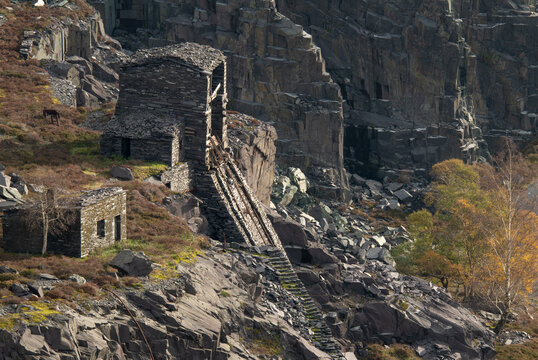 Abandoned workings in a slate quarry
