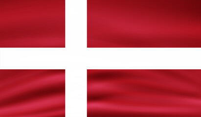 Obraz premium Grunge Denmark flag. Denmark flag with waving grunge texture.