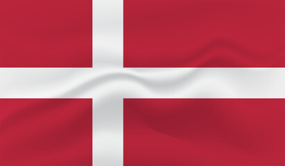 Fototapeta premium Grunge Denmark flag. Denmark flag with waving grunge texture.
