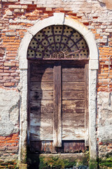 Old Door in Venice, Italy, Europe