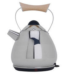 A chrome kettle.