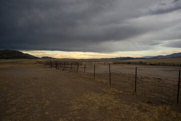 Overcast sunset, west desert Utah