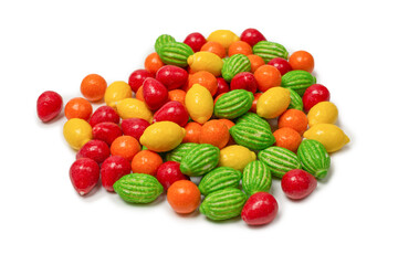 Chewing gums isolated on white background.